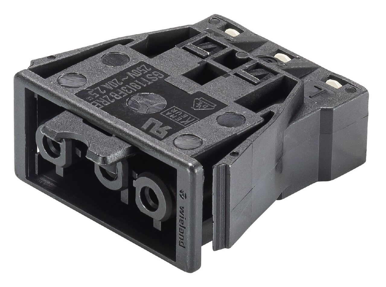 Wieland GST18i3 Chassis Male | Zwart | Veer Vergrendeling | 92.031.7658.1 | Per 100 stuks Wieland GST18i3 Chassis Male | Zwart | Veer Vergrendeling | 92.031.7658.1 | Per 100 stuks