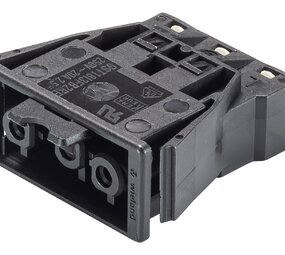 Wieland GST18i3 Chassis Male | Zwart | Veer Vergrendeling | 92.031.7658.1 | Per 100 stuks