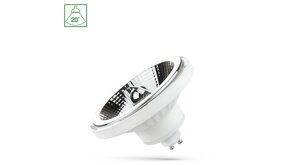 Spectrum voor de installateur LED GU10 AR111 - 10W - 4000K Helder Wit - 20° stralingshoek | Dimbaar