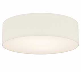 LCB LED Europe  Plafondlamp Makra | Stof Chintz Wit | Ø70cm x H20cm | 3x E27 Fitting