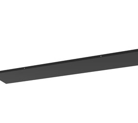 Artdelight Plafondplaat - Zwart - Aluminium - 160x30cm - uit te breiden tot maximaal 12-lichts