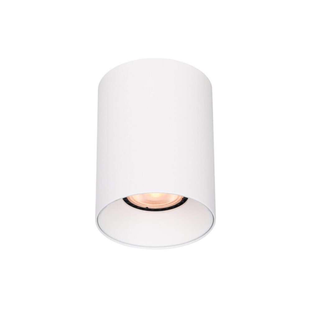 Artdelight Plafondspot Opbouw GU10 - Redondo - Aluminium Wit - IP20 - ØxH: 8×10,5cm