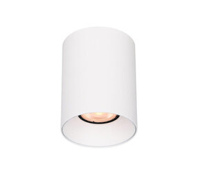 Artdelight Plafondspot Opbouw GU10 - Redondo - Aluminium Wit - IP20 - ØxH: 8×10,5cm