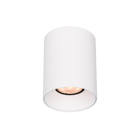 Artdelight Plafondspot Opbouw GU10 - Redondo - Aluminium Wit - IP20 - ØxH: 8×10,5cm