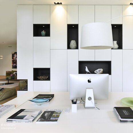 Artdelight Stuc Trimless Inbouwspot - Vierkant TROFA - Matt Wit 2-Lichts | 2x GU10 Fitting - Kantelbaar 30° graden