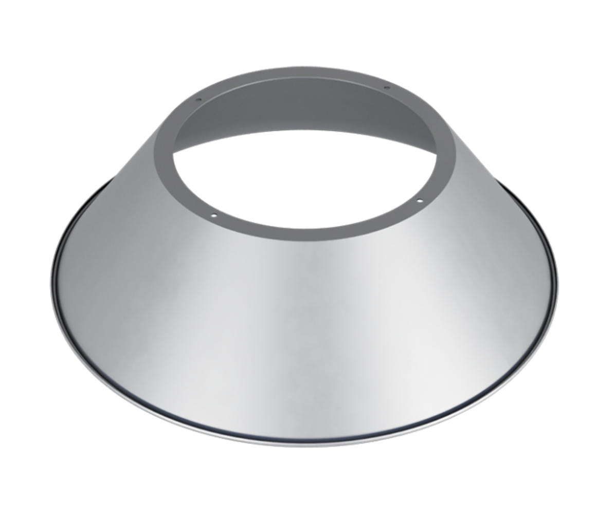 Aluminium Reflector Kap - geschikt voor High Bay / LED High Bay 90° + schroeven Aluminium Reflector Kap - geschikt voor High Bay / LED High Bay 90° + schroeven