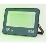LED Floodlight Zwart - 100W Groenlicht - Bouwlamp IP65 - Inclusief kabel 1 meter 3*1.0mm