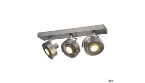 SLV KALU Plafondspot| 3-lichts QPAR111 | Geborsteld Aluminium | max. 225W SLV KALU Plafondspot| 3-lichts QPAR111 | Geborsteld Aluminium | max. 225W