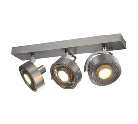 SLV: Innovatieve lichtoplossingen voor de zakelijke klant KALU Plafondspot| 3-lichts QPAR111 | Geborsteld Aluminium | max. 225W