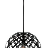 Freelight LED Hanglamp Staal Rond 30CM - Emma Zwart - 1-Lichts | Ø 300MM - E27 Fitting - Mat Zwart