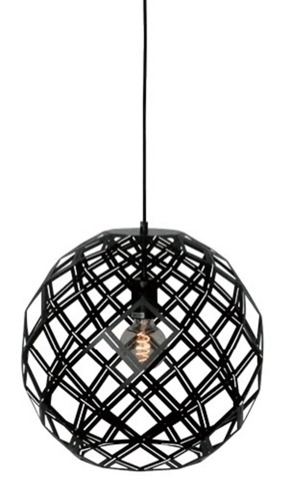 Freelight LED Hanglamp Staal Rond 30CM - Emma Zwart - 1-Lichts | Ø 300MM - E27 Fitting - Mat Zwart