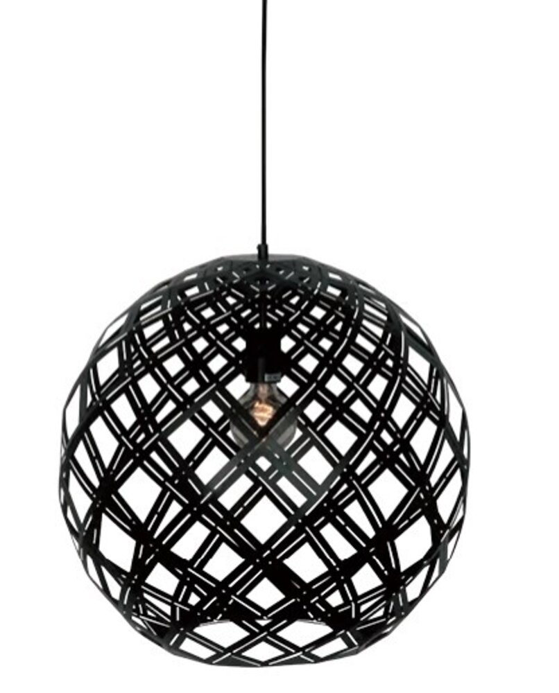 Freelight LED Hanglamp Staal Rond 50CM - Emma Zwart - 1-Lichts | Ø 500MM - E27 Fitting - Mat Zwart