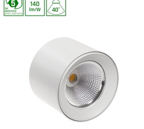 Spectrum voor de installateur LED Opbouwspot BREAD & CAKE | 27W 230V | Wit | Aluminium