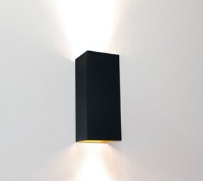 Artdelight LED Wandlamp Up Down - Zwart Goud  DANTE2 - 2-Lichts - 2x GU10 fitting - excl. lichtbron