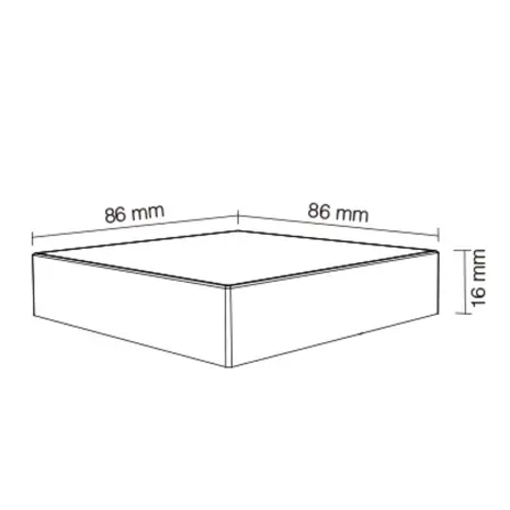 Mi-Light LED Wandbediening Miboxer - RGB+CCT - wit - Opbouw 86x86MM - 4 zones | RF 2.4Ghz + Wifi -  Lichtkleur bedienbaar en Dimbaar | Draadloos