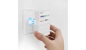 Mi-Light LED Wandbediening Miboxer - RGB+CCT - wit - Opbouw 86x86MM - 4 zones | RF 2.4Ghz + Wifi -  Lichtkleur bedienbaar en Dimbaar | Draadloos