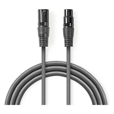 Nedis DMX Koppelsnoer Digitaal - Male Female connector  | 20 meter - 110 Ohm 3-pins