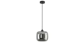 Artdelight Glas Preston 24cm Titan - E27 Kap | Spiegelend Rookglas