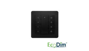 Ecodim Zigbee 3.0 Draadloze schakelaar - Mat Zwart | 4 Groepen - Kenitische - Scene Schakeling - Friends of Philips Hue