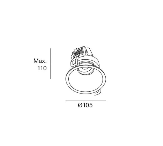 Leds-C4 LED Downlight IP54 - Lite Deep verzonken - 105MM - Mat Wit - 8.3W 719Lm - 4000K 940 Koel Wit | 34D - CRI92 - Zaagmaat 95MM