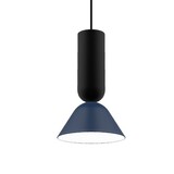 Intra Lighting voor de zakelijke markt: Exclusieve verlichting voor de architect LED Hanglamp - Zoe Z5 - 12-5W 1150-540Lm - 2700K 927 Warm Wit | Multi Lumen Switch - Mat twilight Blauw Zwart