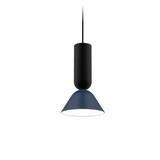 Intra Lighting voor de zakelijke markt: Exclusieve verlichting voor de architect LED Hanglamp - Zoe Z5 - 12-5W 1150-540Lm - 2700K 927 Warm Wit | Multi Lumen Switch - Mat twilight Blauw Zwart