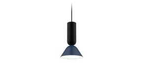 Intra Lighting voor de zakelijke markt: Exclusieve verlichting voor de architect LED Hanglamp - Zoe Z5 - 12-5W 1150-540Lm - 2700K 927 Warm Wit | Multi Lumen Switch - Mat twilight Blauw Zwart