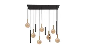 Lucide JOSIANE - Hanglamp - 7xG9 - Zwart | Vibes