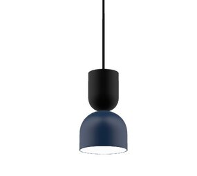 Intra Lighting voor de zakelijke markt: Exclusieve verlichting voor de architect LED Hanglamp - Zoe Z1 - 12-5W 850-390Lm - 2700K 927 Warm Wit | Multi Lumen Switch - Mat twilight Blauw Zwart