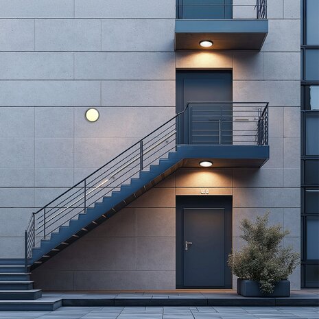 Spectrum voor de installateur LED Opbouwlamp - NYMPHEA OMNI - E27 - IP65 IK08 - Rond - Zwart | Max. 13W LED