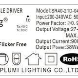 LCB LED Europe  Dimbare LED Driver - 38W 30-42V 900mA - 0-10V -  Flicker free