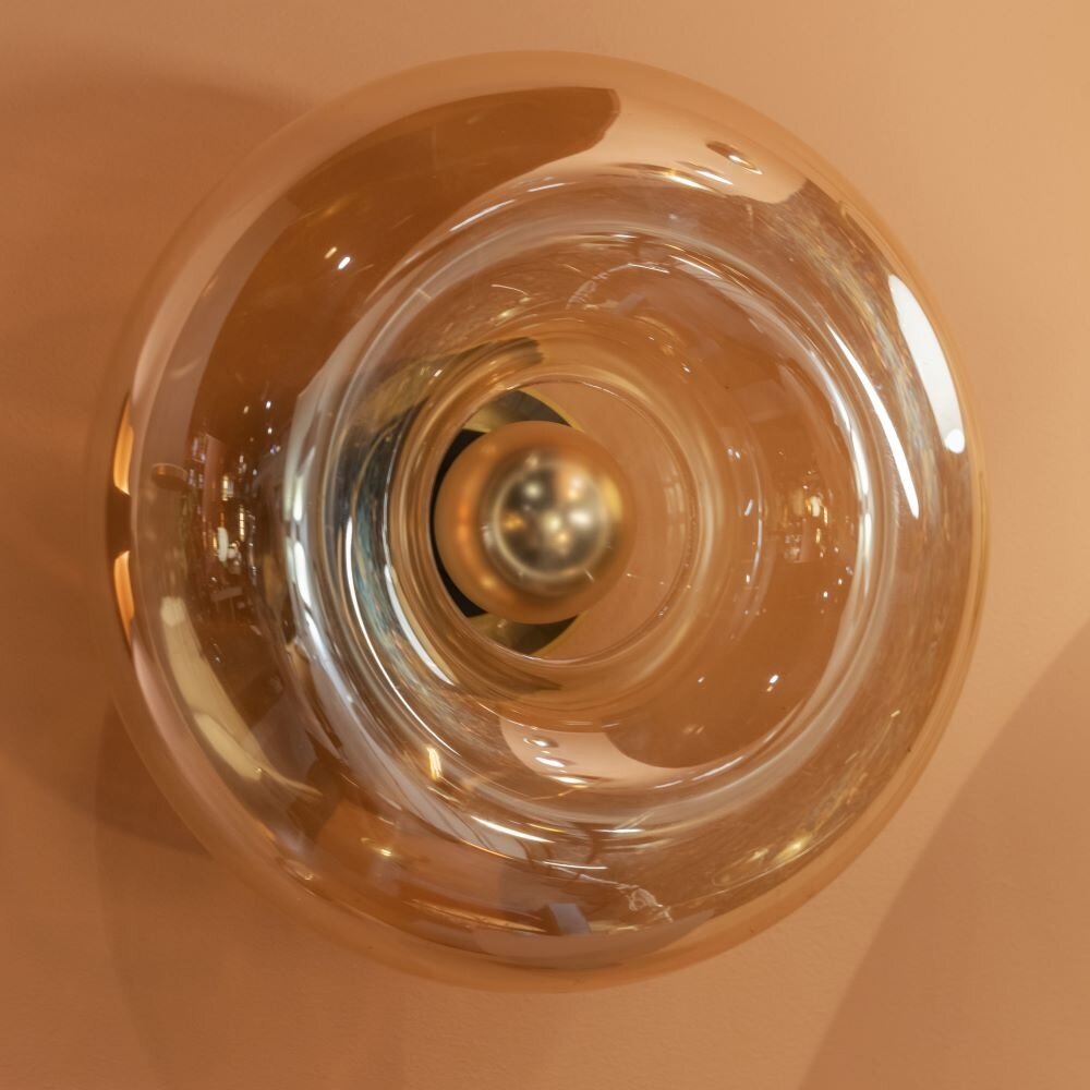 Artdelight LED Wandlamp Rond  - PARADISE  Amber Goud 280MM - 1-Lichts - E27 fitting - excl. lichtbron