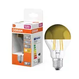 Ledvance Zakelijk: Professionele LED Verlichting & Armaturen Dimbare LED Bulb Filament  - E27 Fitting - Peer Spiegel Goud - 4W 420Lm - 827 Zeer Warm Wit | TRIAC DIM  - Vervangt 36W