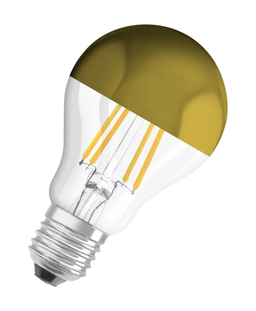 Ledvance Zakelijk: Professionele LED Verlichting & Armaturen Dimbare LED Bulb Filament  - E27 Fitting - Peer Spiegel Goud - 4W 420Lm - 827 Zeer Warm Wit | TRIAC DIM  - Vervangt 36Wing - Peer Spiegel Goud - 4W 420Lm - 827 Zeer Warm Wit | TRIAC DIM  - Vervangt 36W