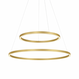 LCB LED Europe Dimbare Hanglamp Ringlamp DUO XL - 200CM - ALU Mat Goud - 2-Lichts Down - 2700K 927 | 24V - Zigbee 3.0 - Dimbaar 2000+1000MM - Pendel 4000MM LCB LED Europe Dimbare Hanglamp Ringlamp DUO XL - 200CM - ALU Mat Goud - 2-Lichts Down - 2700K 927 | 24V - Zigbee 3.0 - Dimbaar 2000+1000MM - Pendel 4000MM