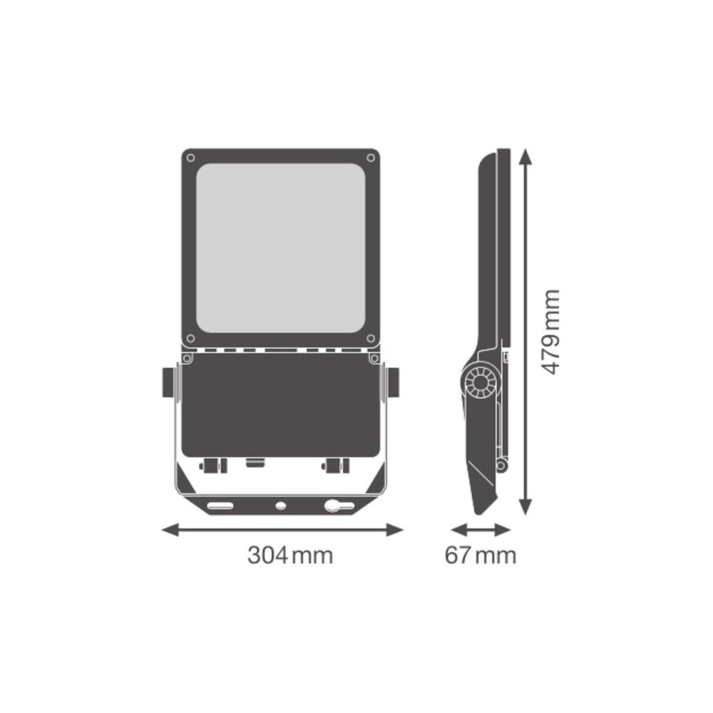 Ledvance LED Breedstraler Flex Wit 80W 12000lm 45x140D - 840 Koel Wit | IP66 - Asymmetrisch