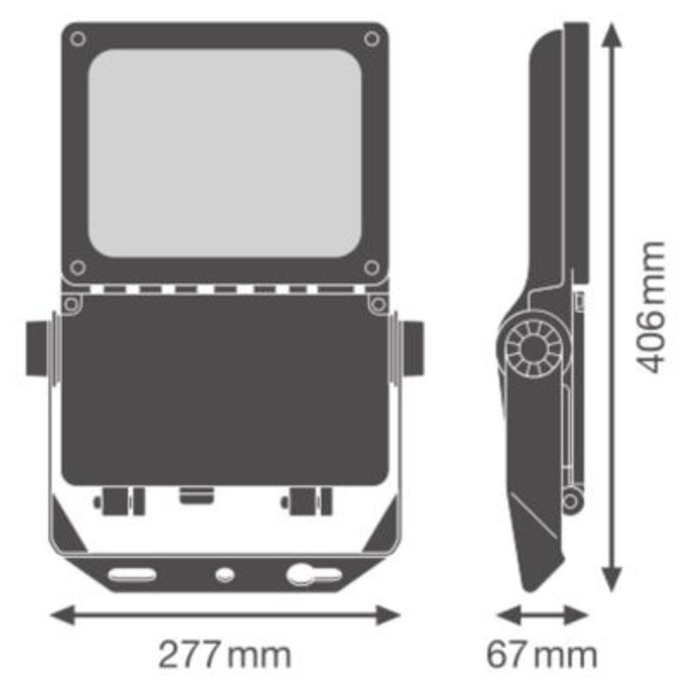 Ledvance Zakelijk: Professionele LED Verlichting & Armaturen LED Breedstraler Flex Wit 40W 5800lm 45x140D - 830 Warm Wit | IP66 - Asymmetrisch