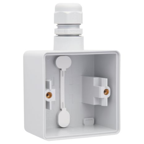 Niko opbouwbak 1-voudig met M20 ingang en wartel - New hydro grijs (700-84151)