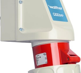 Industrieel Stopcontact 16A - IP67 - WCD Grijs - Rood | 5 Pins - 5*400V