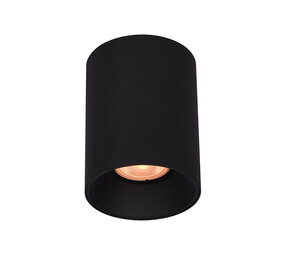 Artdelight Opbouw GU10 Plafondspot Mini IP20  - 80MM - REDONDO - Aluminium Mat Zwart |  GU10 Fitting - Hoog 105MM