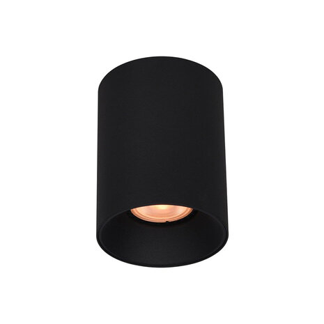 Artdelight Opbouw GU10 Plafondspot Mini IP20  - 80MM - REDONDO - Aluminium Mat Zwart |  GU10 Fitting - Hoog 105MM