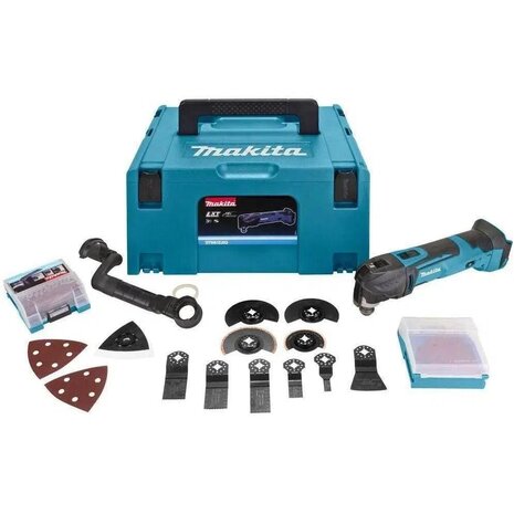 Makita: Professioneel Gereedschap voor de elektricien Makita multitool DTM51ZJX3  en accessoires 18V Basic Body in Mbox