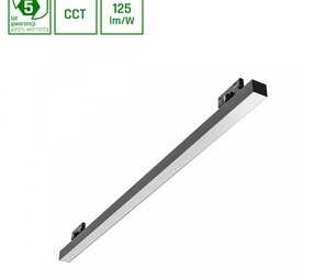 Spectrum voor de installateur LED 3Fase Linear Rail Armatuur <UGR19 - Allday Basic Zwart - 40W 5000Lm - CCT 827 - 840 - 860 Multi Color Switch | 1503MM
