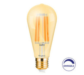 LCB LED Europe  LED Filament lamp dimbaar - E27 ST64 - 6W vervangt 60W - 2200K extra warm wit licht - Tall