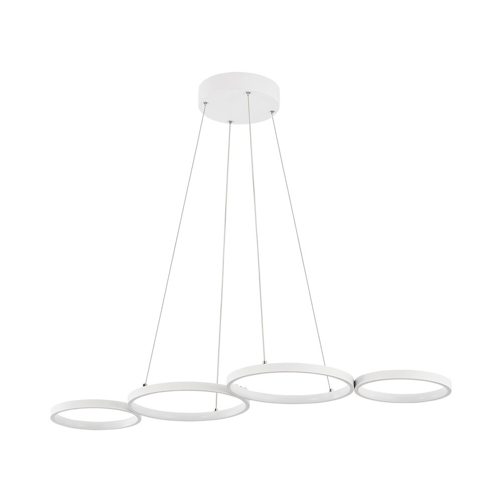 Braytron LED Hanglamp Rings - 60W DIM 6050lm - CCT 3000K/4000K/6000K - Wit - incl. afstandsbediening Braytron LED Hanglamp Rings - 60W DIM 6050lm - CCT 3000K/4000K/6000K - Wit - incl. afstandsbediening