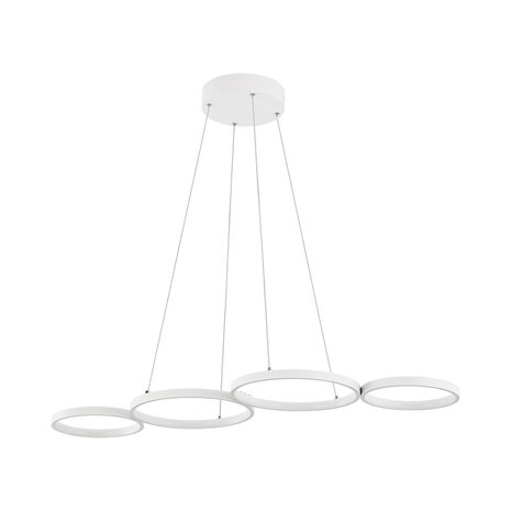 Braytron LED Hanglamp Rings - 60W DIM 6050lm - CCT 3000K/4000K/6000K - Wit - incl. afstandsbediening Braytron LED Hanglamp Rings - 60W DIM 6050lm - CCT 3000K/4000K/6000K - Wit - incl. afstandsbediening