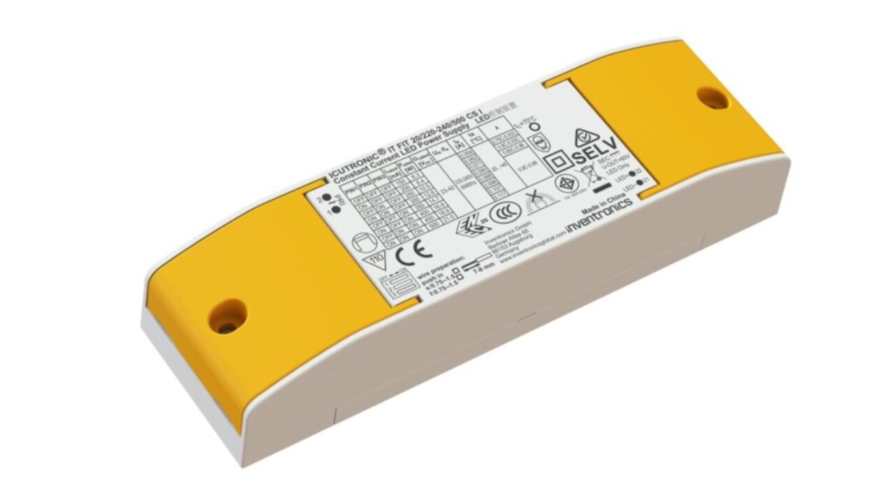 LED Voeding 20W | 150–500mA – Geschikt voor Downlight – Type 20/220-240/500 CS IT-FIT LED Voeding 20W | 150–500mA – Geschikt voor Downlight – Type 20/220-240/500 CS IT-FIT
