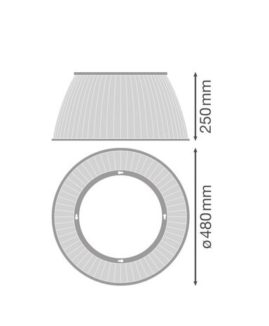 Ledvance DALI LED Highbay IP66 - Toebehoren | Reflector kap 480MM - HB PC REFRACTOR 500 Ledvance DALI LED Highbay IP66 - Toebehoren | Reflector kap 480MM - HB PC REFRACTOR 500