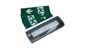 LCB LED Europe LED Noodverlichting Portiek armatuur IP65 - 4W 280Lm - Zelftest functie | Zwart - Wand/ Plafond montage - incl. Pictogrammen LCB LED Europe LED Noodverlichting Portiek armatuur IP65 - 4W 280Lm - Zelftest functie | Zwart - Wand/ Plafond montage - incl. Pictogrammen