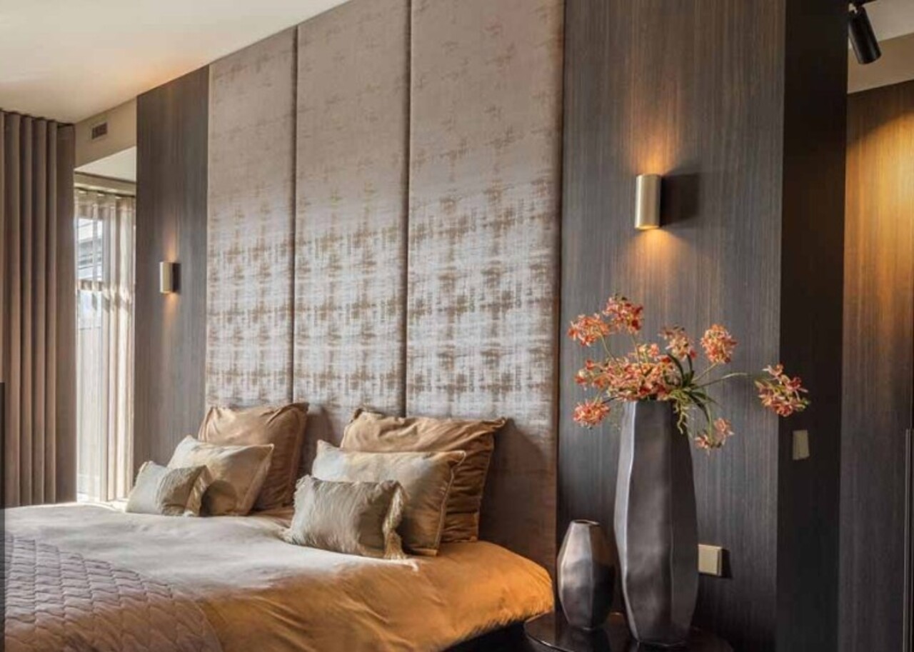 LED Wandlamp  Up Down - Rond Brons Geborsteld - 2x6W 2x540lm - 2700K 830 - Dimbaar